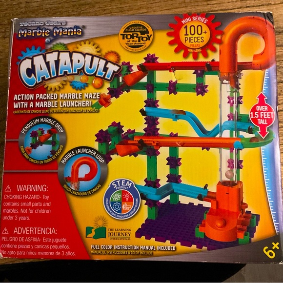 Catapult action packed marble maze w/ a marble launcher, 106 pieces, EUC - Picture 2 of 7
